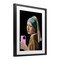 Stupell Industries Girl With Pink Phone Funny Framed Print Under Glass, design by Masters Redux